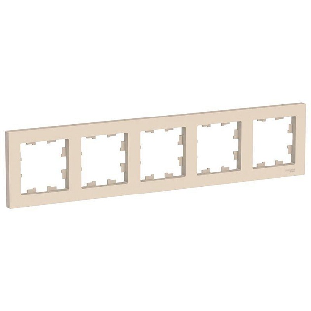 Рамка 5-постовая Systeme Electric AtlasDesign бежевая ATN000205 Фото № 1