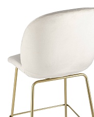 Барный стул Stool Group Турин со спинкой велюр бежевый золотые ножки 8329C VELVET BEIGE 5