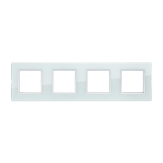 Рамка LK Studio 4-постовая из натурального светлого стекла LK45 854411-1