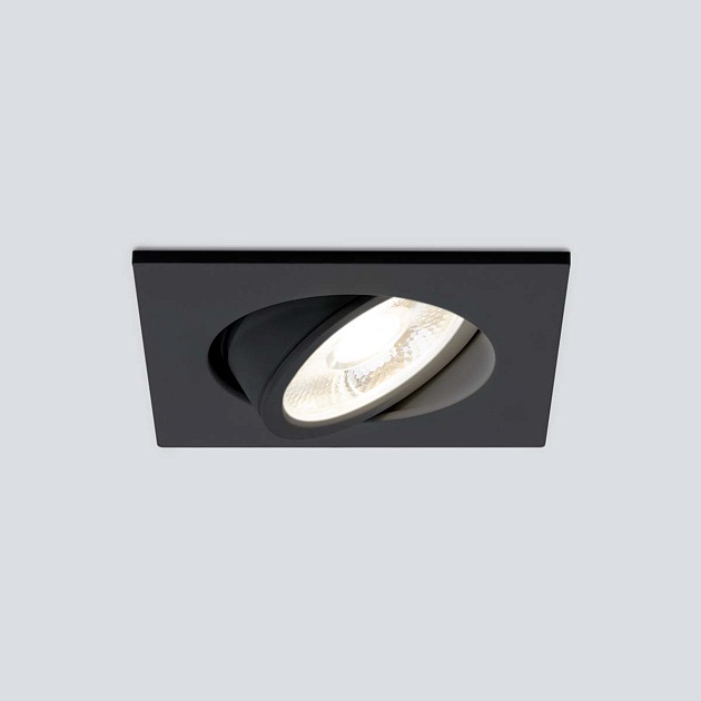 Встраиваемый светодиодный светильник Elektrostandard 15273/LED черный a056033 Фото № 3