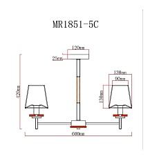 Потолочная люстра MyFar Daniel MR1851-5C 1