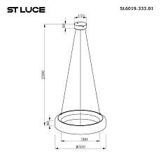 Подвесной светодиодный светильник ST Luce Foray SL6019.333.01 1
