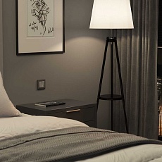 Выключатель двухклавишный проходной с подсветкой Werkel серебряный матовый W1122165 4690389195556 4