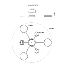 Потолочная светодиодная люстра MyFar Nora MR1170-7CL 1