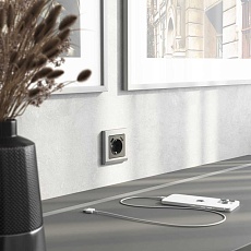 Накладка для розетки USB Werkel графит матовый W1179564 4690389194450 2