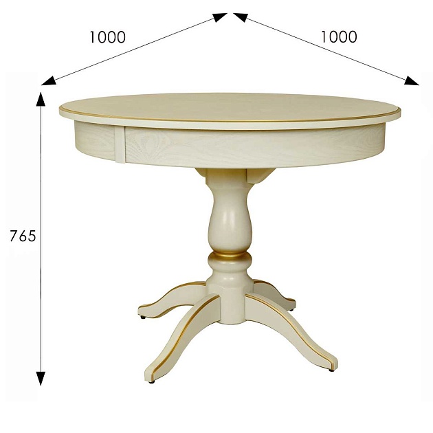 Кухонный стол Мебелик Моро 04 008588 изображение 3 Кухонный стол Мебелик Моро 04 008588 Фото № 3