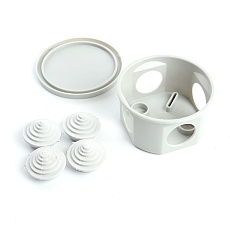 Коробка разветвительная Stekker EBX20-34-44, 75*75*40мм, 4 ввода, IP44, светло-серая (GE41237) 39995 3