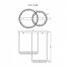 Подвесной светодиодный светильник iLedex Meridian C4716-78 MBK 1