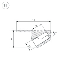 Профиль Arlight SL-Mini-Shelf-H9-2000 Anod Olive Grey 038208 1