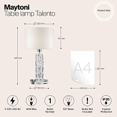 Настольная лампа Maytoni Talento DIA008TL-01CH 1