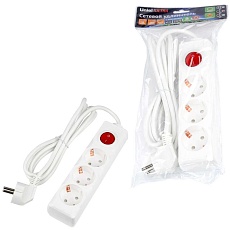 Удлинитель Uniel Ultra 3гн х 2м с/з S-GCU3-2B White UL-00010015 2
