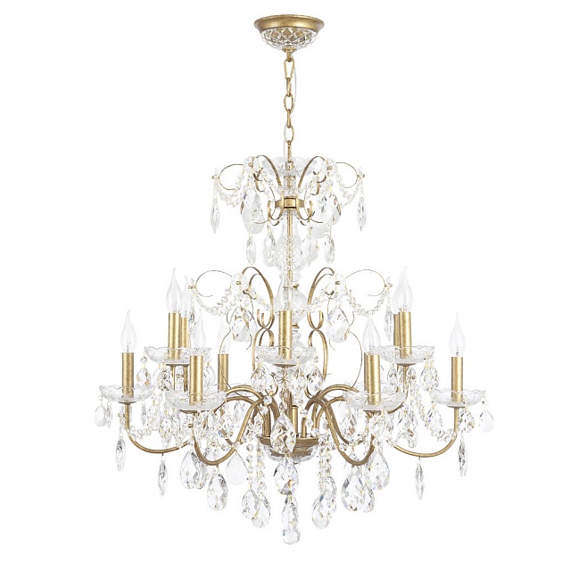 Подвесная люстра Crystal Lux Odelis SP12 Gold Фото № 1