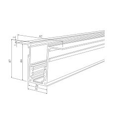 Шинопровод магнитный встраиваемый Elektrostandard Slim Magnetic 85086/00 a057186 1