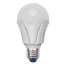 Лампа светодиодная Uniel E27 8W 3000K матовая LED-A60 8W/WW/E27/FR PLP01WH UL-00001522