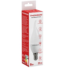 Лампа светодиодная Thomson E14 8W 4000K свеча на ветру матовая TH-B2028 1