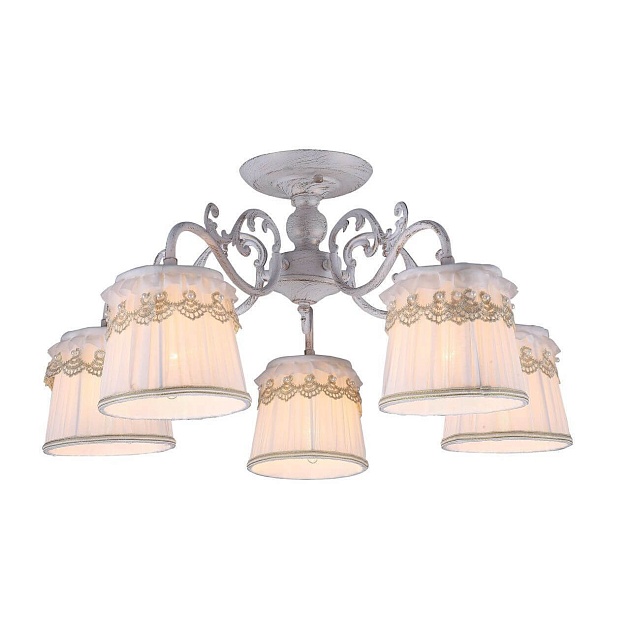 Потолочная люстра Arte Lamp Merletto A5709PL-5WG изображение 1 Потолочная люстра Arte Lamp Merletto A5709PL-5WG Фото № 1