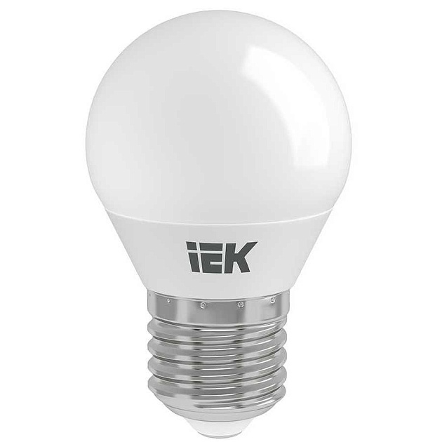 Лампа светодиодная IEK E27 5W 4000K матовая LLE-G45-5-230-40-E27 фото 3