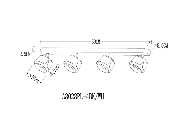 Спот Arte Lamp Amaks A8028PL-4BK изображение 2 Спот Arte Lamp Amaks A8028PL-4BK Фото № 2