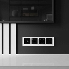 ТВ-розетка Werkel оконечная черный акрил W1183048 4690389197765 1