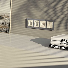 Рамка Werkel Acrylic на 4 поста графит W0042704 4690389190537 1