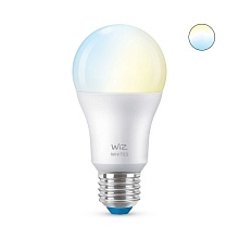 Лампа светодиодная диммируемая WiZ E27 8W 2700-6500K матовая Wi-Fi BLE 60W A60E27927-65TW1PF/6 929002383502 4