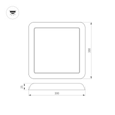 Встраиваемый светодиодный светильник Arlight CL-Fiokk-S300x300-25W Day4000-Mix 034472 1