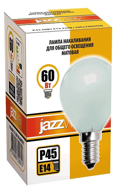 Лампа накаливания Jazzway E14 60W 2700K матовая 3320317 фото 2