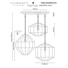 Подвесная люстра Lucia Tucci Industrial 1828.3 1