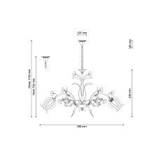 Подвесная люстра Lucia Tucci Fiori Di Rose 106.8 1