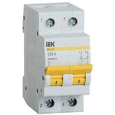 KARAT Выключатель нагрузки (мини-рубильник) ВН-32 2P 125А IEK MNV10-2-125