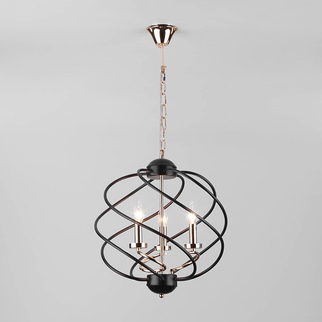 Подвесная люстра Eurosvet Sorrel 60105/3 черный изображение 1 Подвесная люстра Eurosvet Sorrel 60105/3 черный Фото № 1