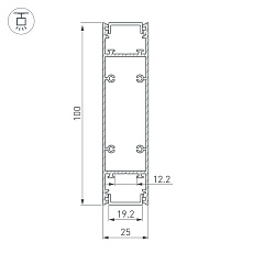 Профиль Arlight SL-LINE-25100-DUAL-2500 WHITE 043112 2
