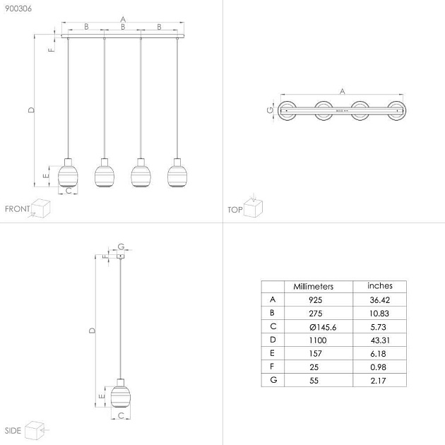 Подвесной светильник Eglo Manzanares 900306 Фото № 2