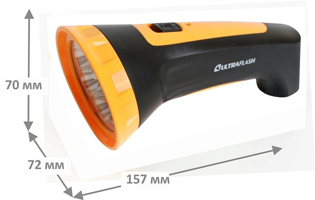 Рабочий светодиодный фонарь Ultraflash Accu Profi аккумуляторный 155х75 25 лм LED3807M  12868 фото 4