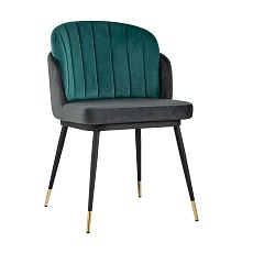 Кухонный стул Stool Group Пенелопа вельвет бирюзовый+антрацит FDC8054 FUT-83 + FUT-74