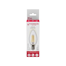 Лампа светодиодная филаментная Thomson E14 7W 2700K свеча прозрачная TH-B2067 2
