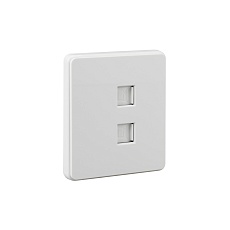 Розетка ROUND компьютерная двойная RJ45+RJ45 кат6 с/у перламутр KRANZ KR-78-0725-1 3