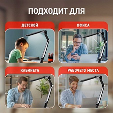 Настольная лампа ЭРА NLED-497-12W-BK Б0052771 1