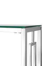 Консоль Stool Group БРУКЛИН 115х30 прозрачное стекло сталь серебро ECST-013 (115x30) 2