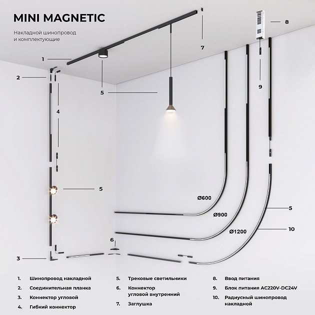 Ввод питания Elektrostandard Mini Magnetic 85172/00 a065632 Фото № 3