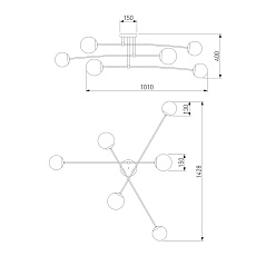 Потолочная люстра Eurosvet Netz 30181/6 хром 3