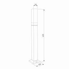 Уличный светодиодный светильник Elektrostandard 1537 Techno Led чёрный a052860 1