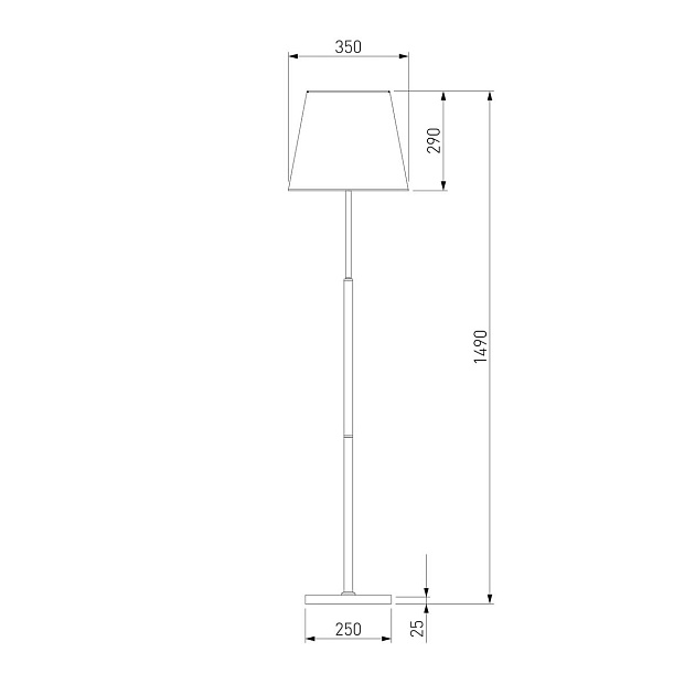 Торшер Eurosvet Ozark 01156/1 латунь изображение 2 Торшер Eurosvet Ozark 01156/1 латунь Фото № 2