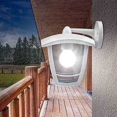 Садово-парковый светильник ЭРА «Дели 2» НБУ 07-40-002 белый 4-гранный настенный IP44 Е27 max60Вт Б0051196 2