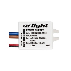 Драйвер Arlight ARJ-KE04300-Mini 1,8-4V 1,2W IP20 0,3A 030177 1