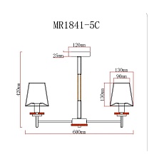 Потолочная люстра MyFar Daniel MR1841-5C 1