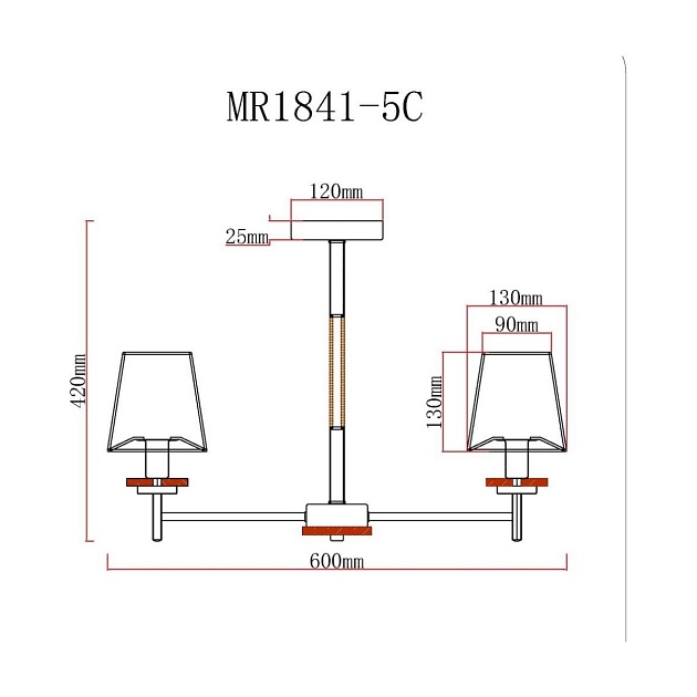 Потолочная люстра MyFar Daniel MR1841-5C Фото № 2