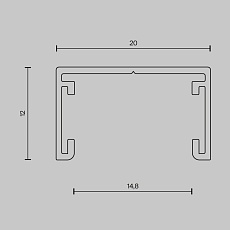 Шинопровод накладной Maytoni Technical Busbar trunkings Basity TRX172-112B 4