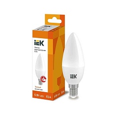 Лампа светодиодная IEK E14 5W 3000K матовая LLE-C35-5-230-30-E14
