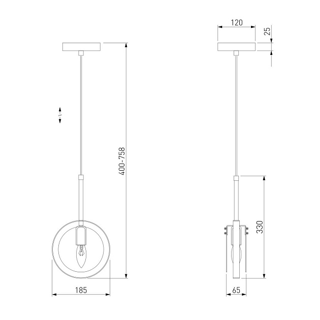 Подвесной светильник Eurosvet Gallo 50121/1 белый Фото № 2